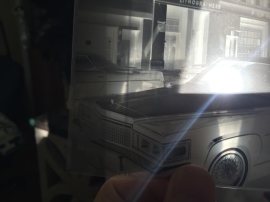 Caddy in the Dark, digital photo of film transparency, digital print 24 x 30 inches