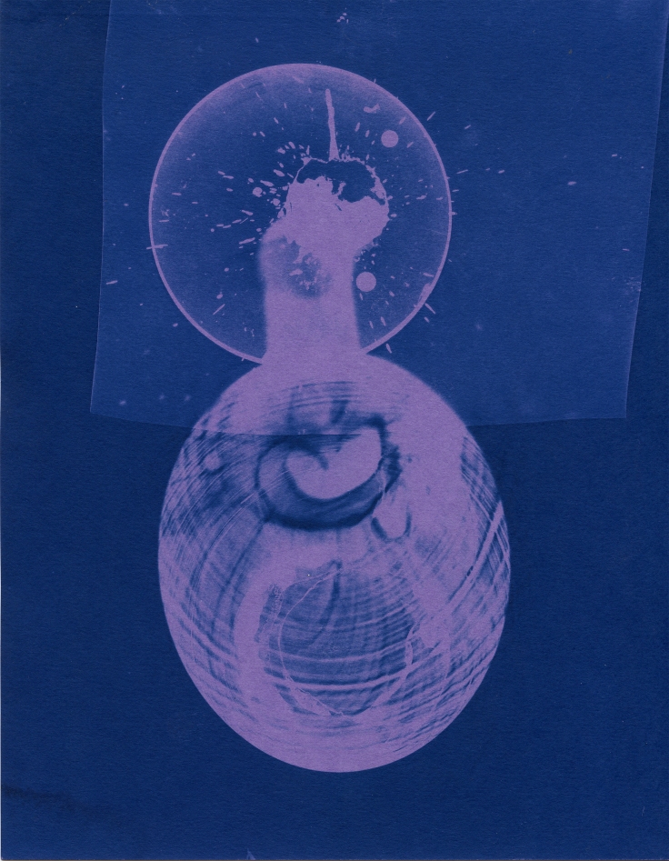 spill 25, cyanotype, 2016, 8x10 inches